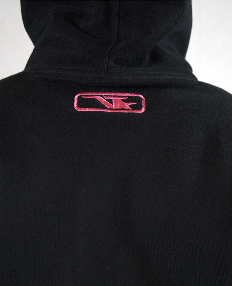 Star Zip-Up Hoodie Black